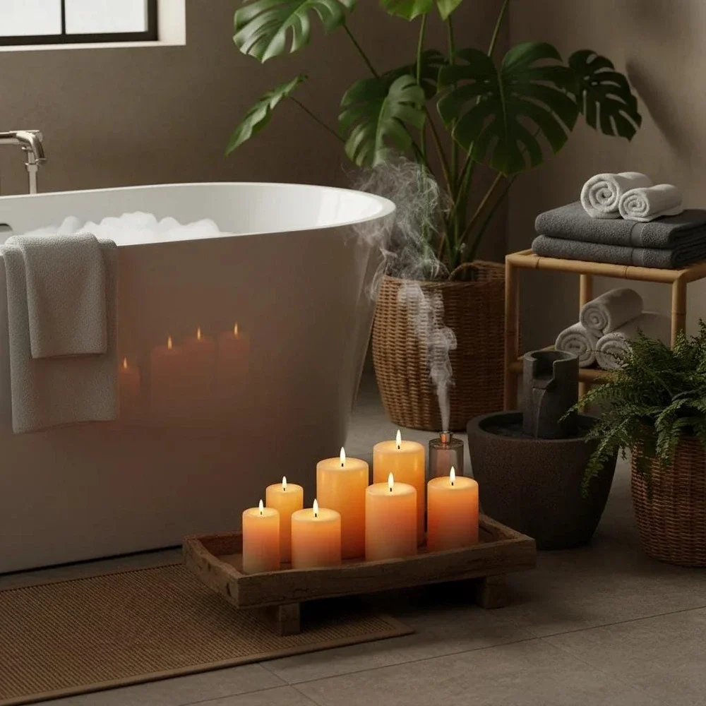 Amber Glow‎ Candle - Warm Scented Soy Candle